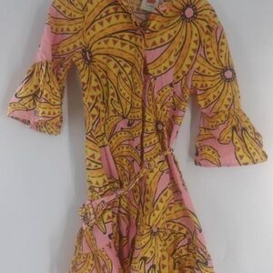 FARM Rio Vibrant Pink and Yellow Pattern